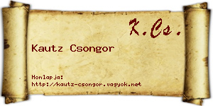 Kautz Csongor névjegykártya