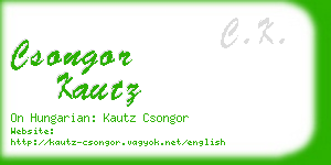 csongor kautz business card